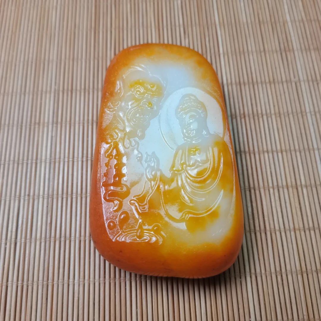 新疆和田玉佛魔一念195克
