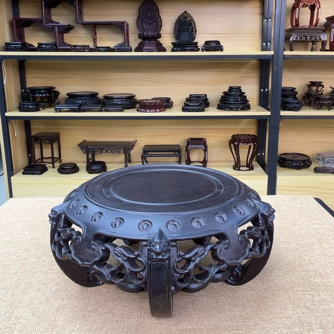 东非黑黄檀（紫光檀）兽型鼓几