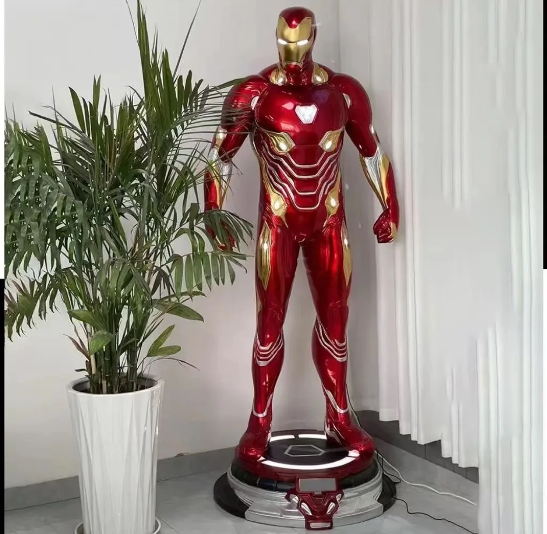 准新品  高品质钢铁侠2.2米发光底座手办雕像礼物