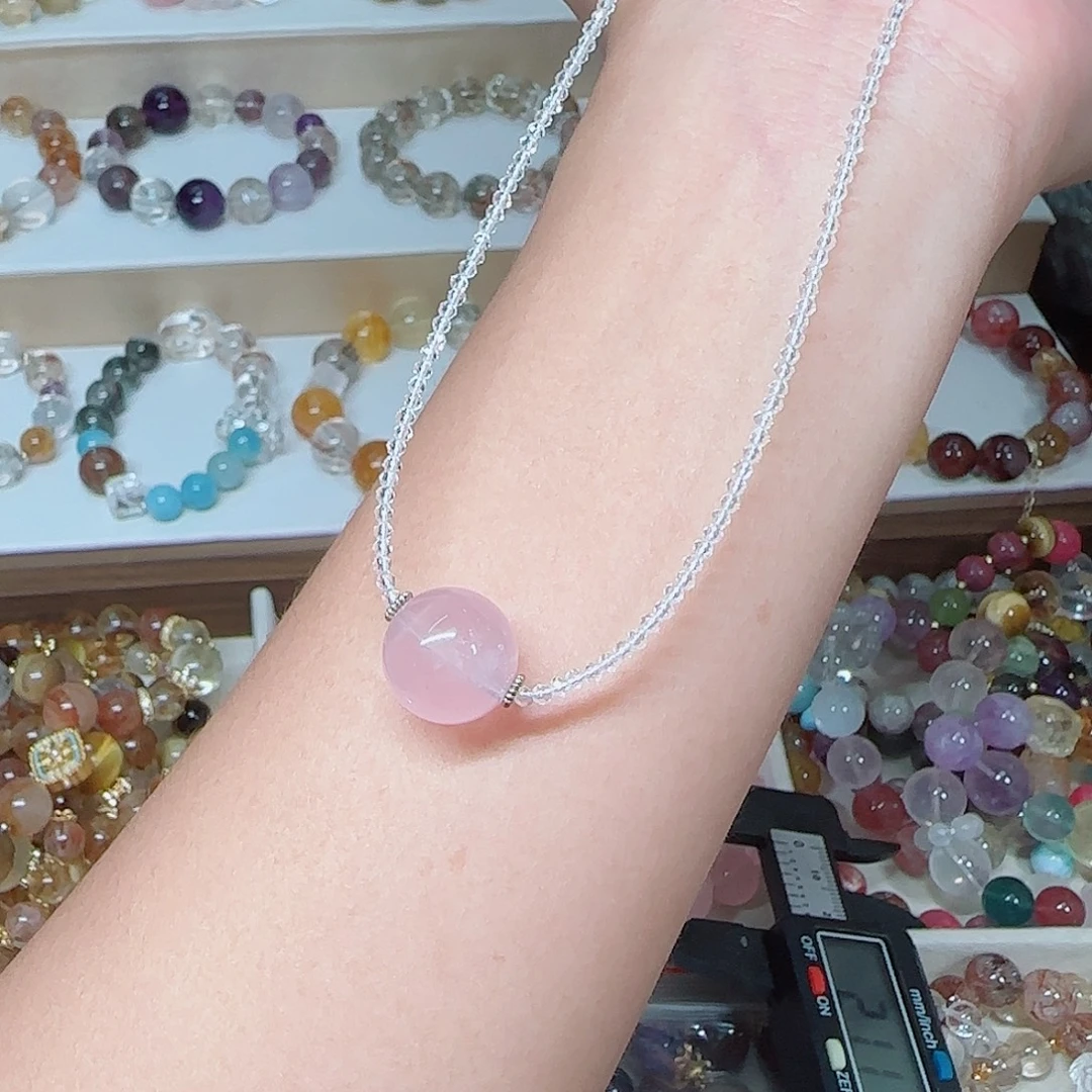 未镶嵌手串水晶粉水锁骨链