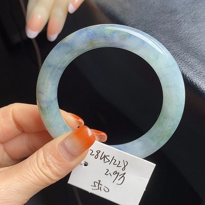 未镶嵌手镯翡翠55圆条66