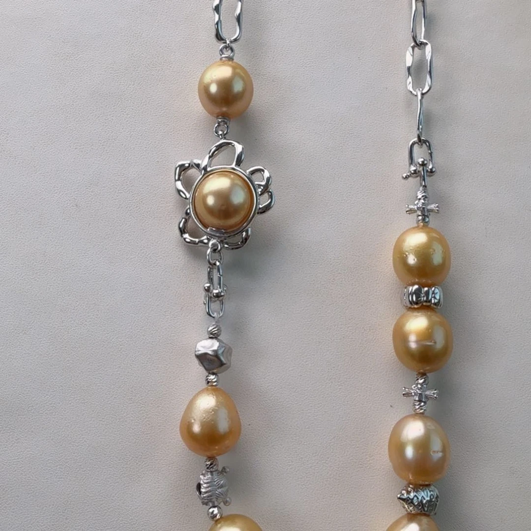 颈饰银S925镶嵌海水珍珠