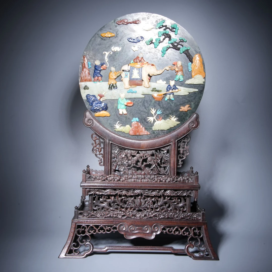 Tgz09 清代 太平有象插屏