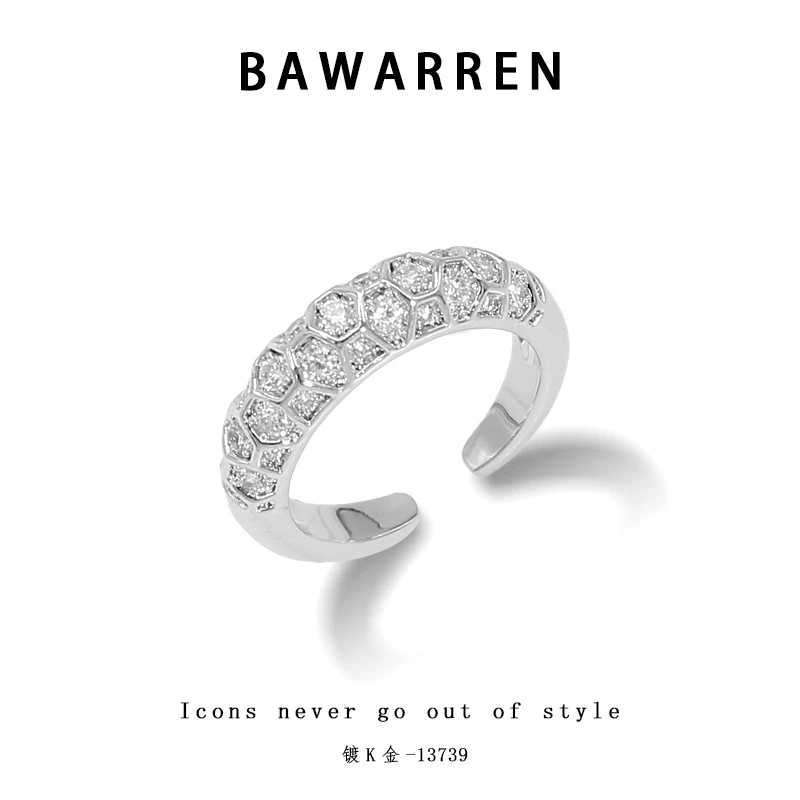 Bawarren 13739-【璀璨之环】精致戒指小众欧美优雅