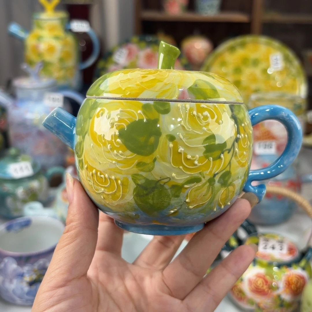 景德镇手绘高温釉下彩陶瓷茶具