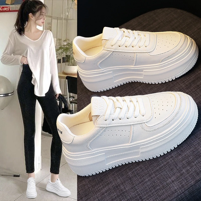 女鞋网面透气休闲鞋2025春秋新款小白鞋时尚鞋子女款爆款2025新款