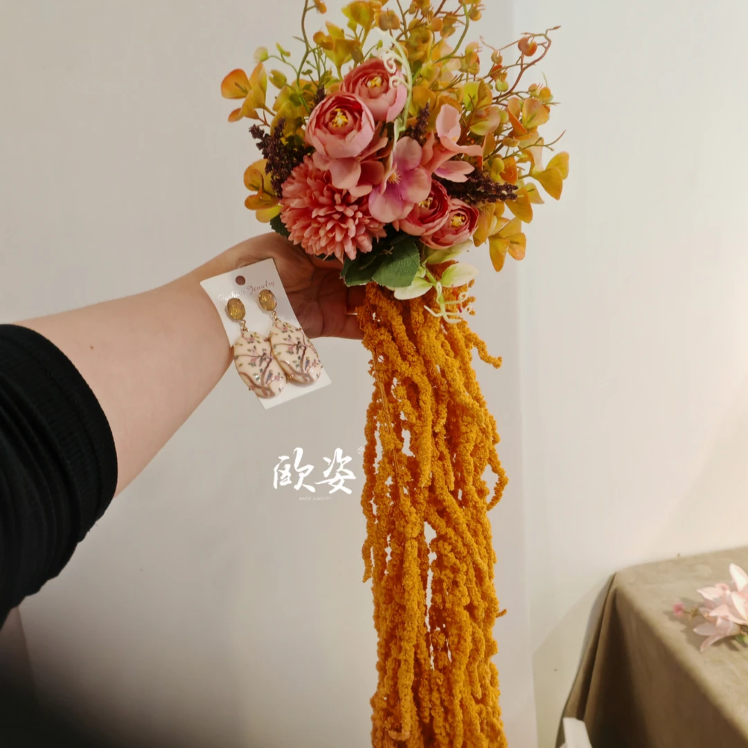 小众设计感新中式发饰婚礼跟妆新娘晨袍配饰礼服发饰写真配饰