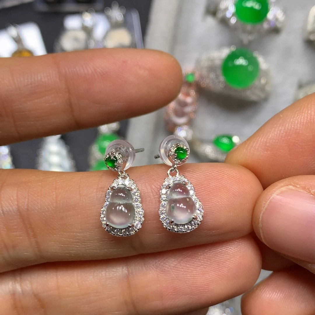 定制翡翠银S925镶嵌时尚买断不退