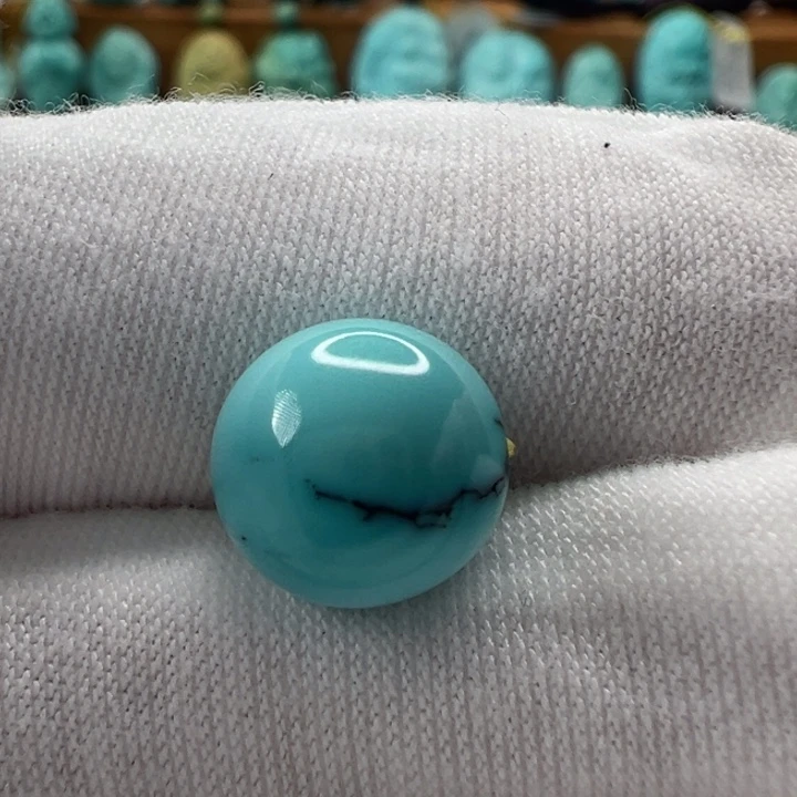 绿松石未镶嵌圆珠10.3mm