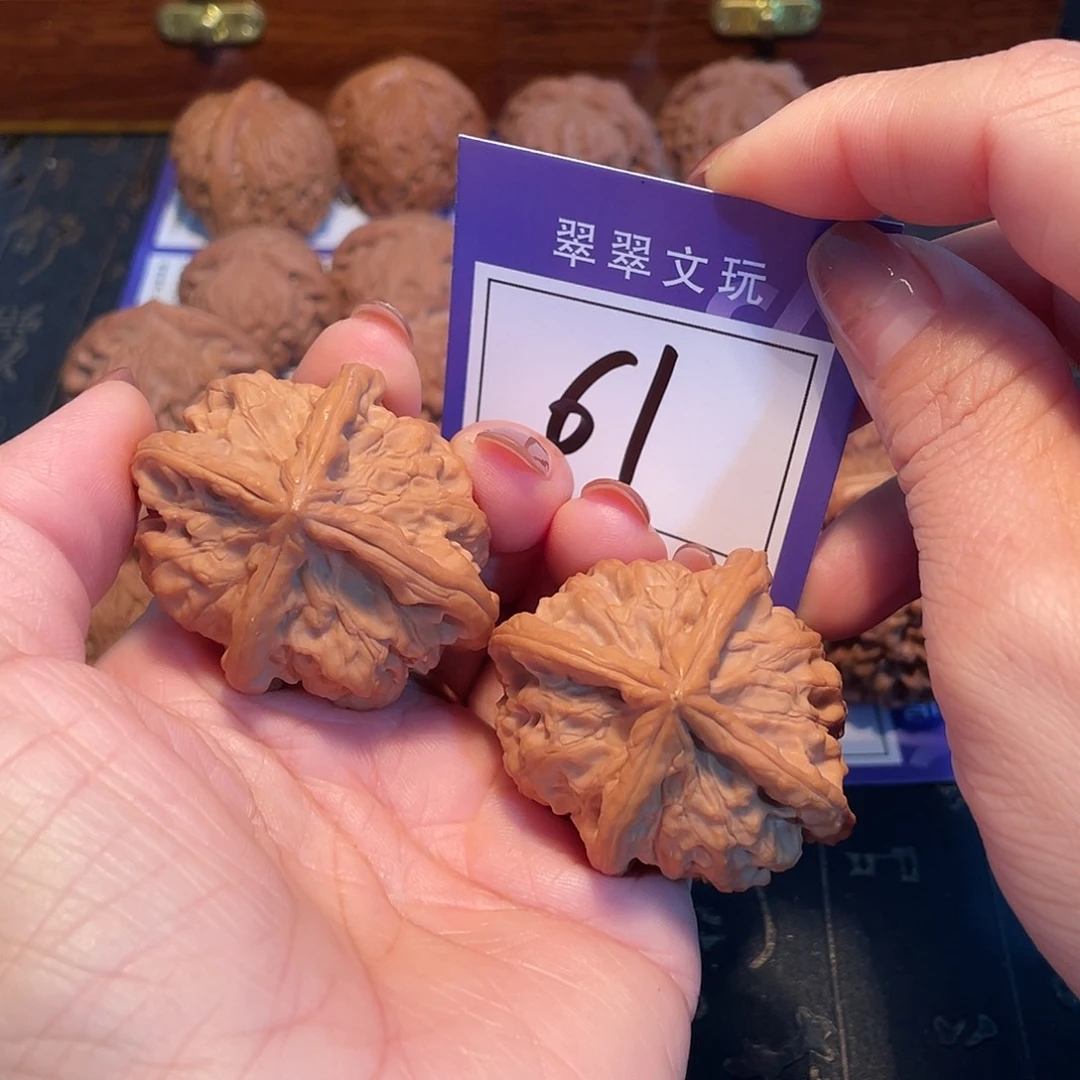 文玩核桃把件61号全品玉玺四楞4.7