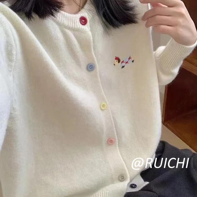 甜妹狙击~时尚女款针织开衫减龄显嫩早春新款