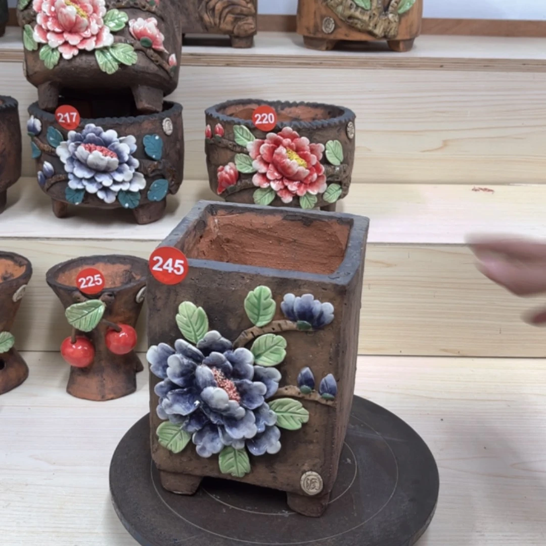 【闪购商品】紫砂花盆245号微瑕内口12.5外高19