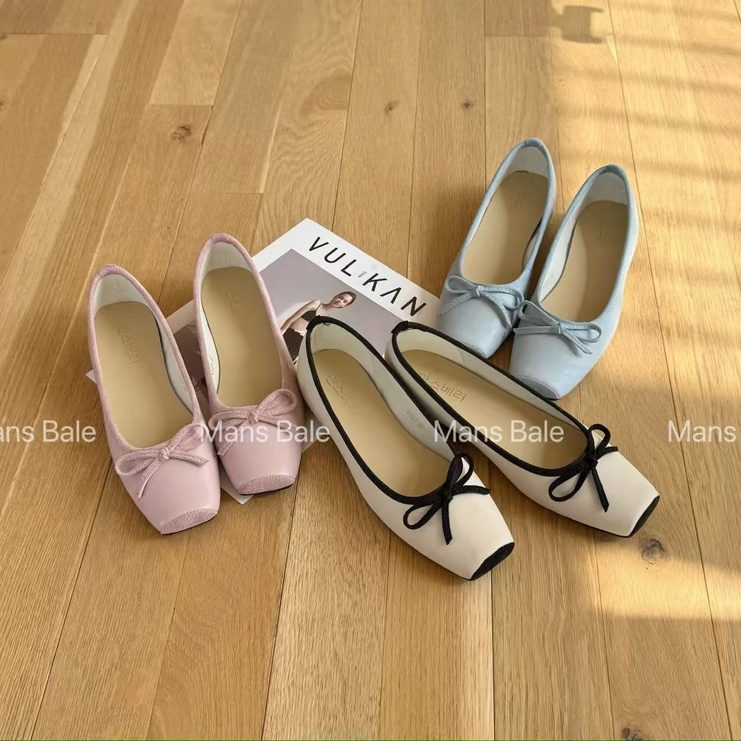 v521 2025春季新款蝴蝶结芭蕾舞鞋