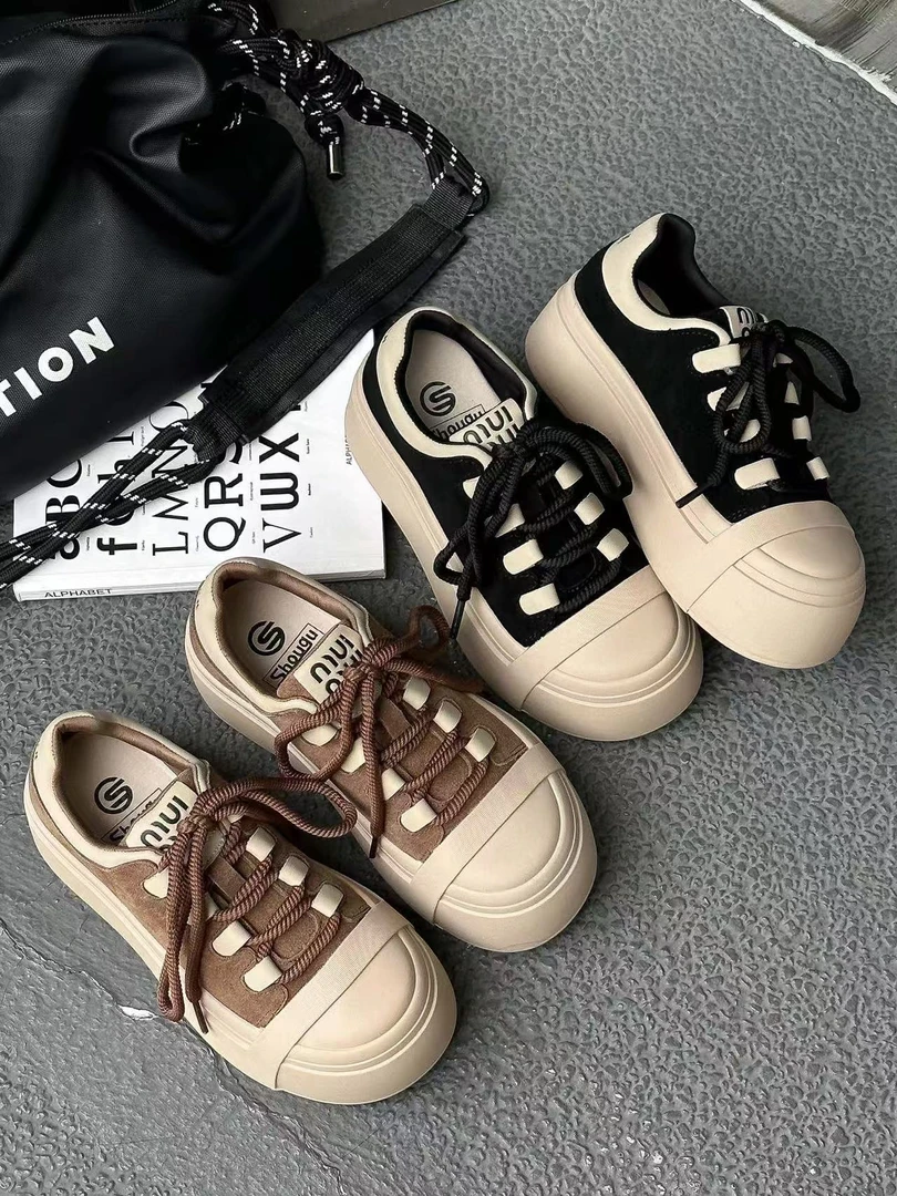 「球宝家」“年货捡漏”丑萌大头厚底面包鞋时尚百搭休闲鞋xs032-25