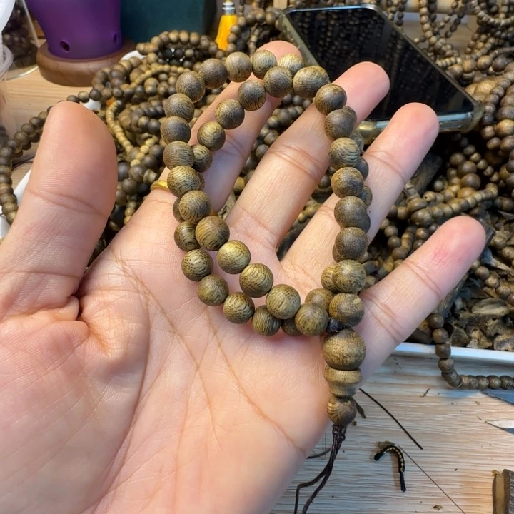 沉香沉香碎屑07手机链