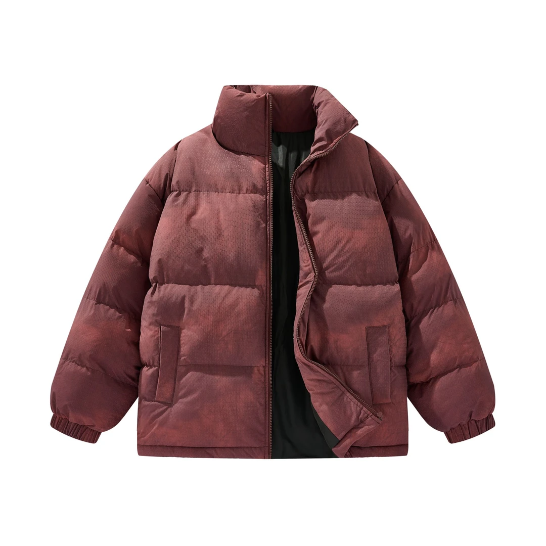 S123个性复古撞色棉服外套男冬季加厚宽松保暖休闲汉堡潮流棉衣