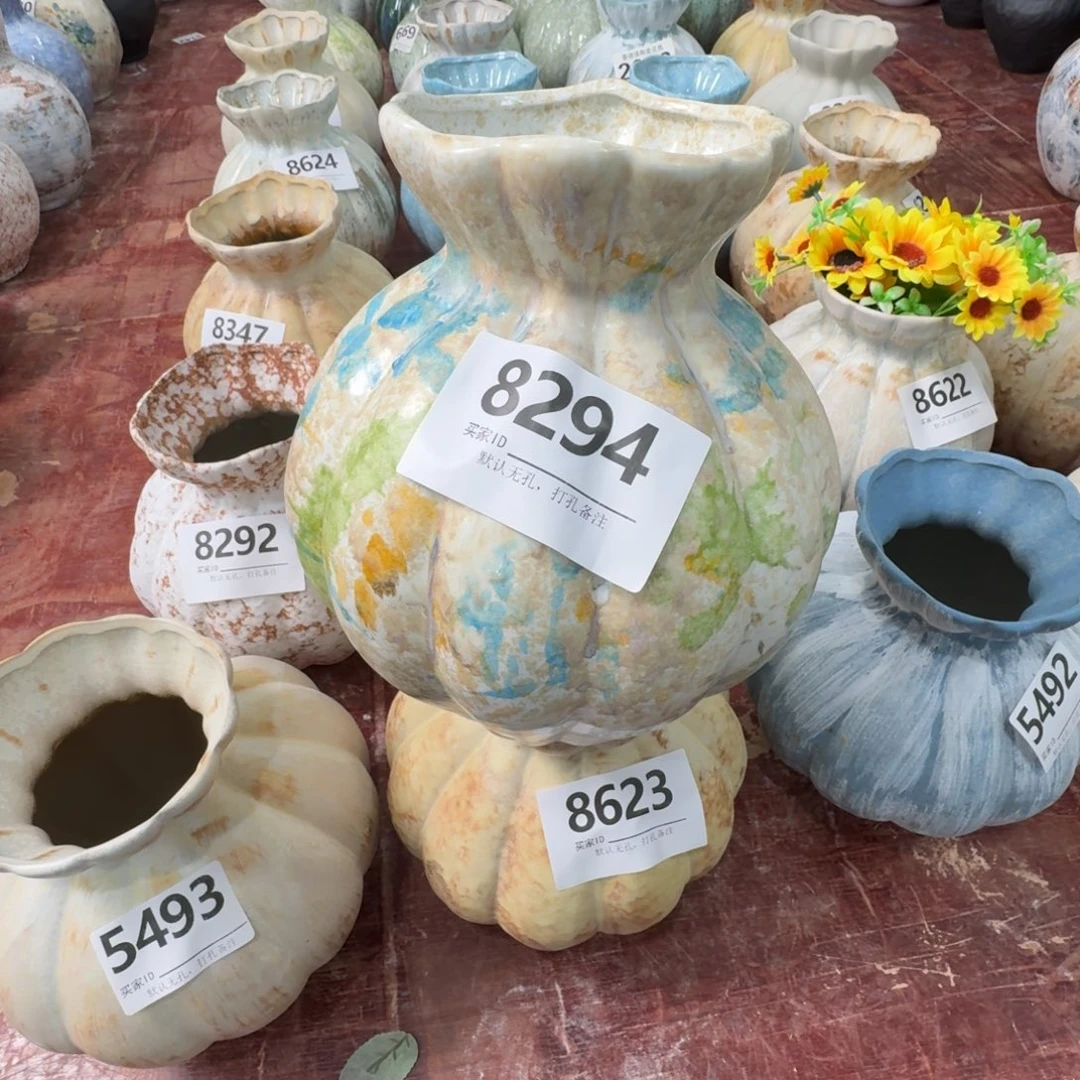 陶摆件花瓶默认无孔口8高24编码8294