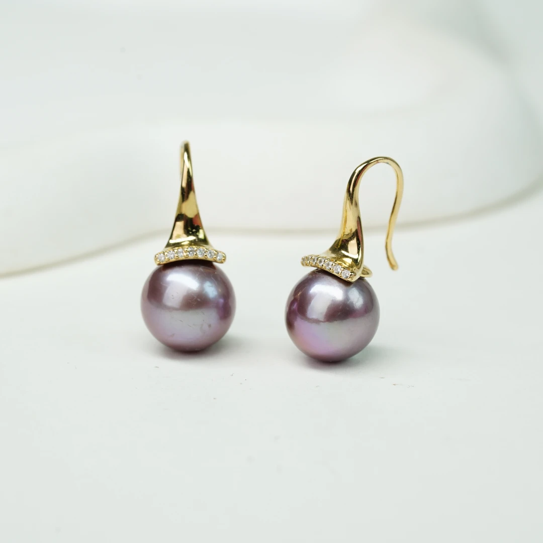 【小北好物】S925银淡水珍珠耳钩约10mm【多样性发一件】-17QH27X459