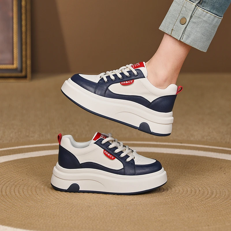 【森驿女鞋】2025春季新款复古时尚休闲鞋百搭简约休闲板鞋子女