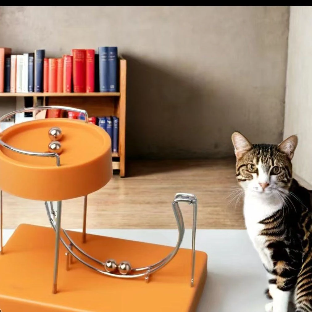 永动机摆件桌面小球无限循环玩具轨道滚珠艺术球循环减压创意摆件