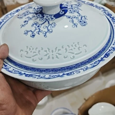 瓷玲珑青花煲一个微瑕疵2号