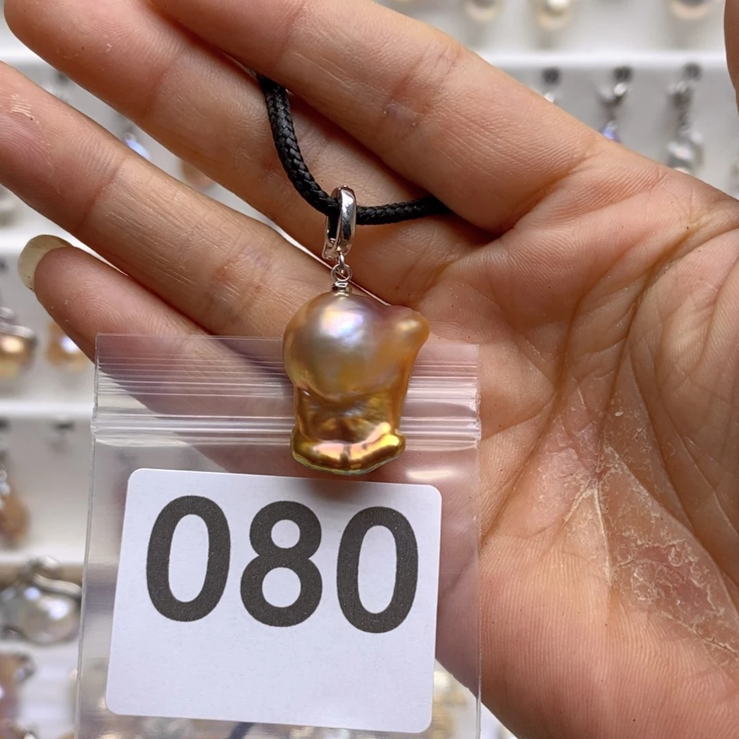 淡水珍珠颈饰银S925镶嵌80