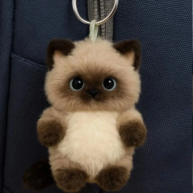 小红书同款小猫萌宠挂件超萌逻辑猫钥匙挂件高颜值包包装饰送礼物