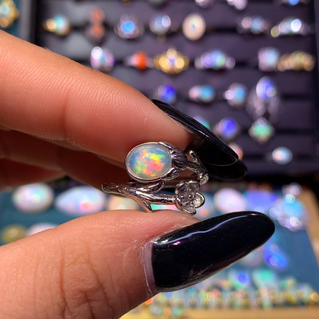 欧泊银S925镶嵌戒指款