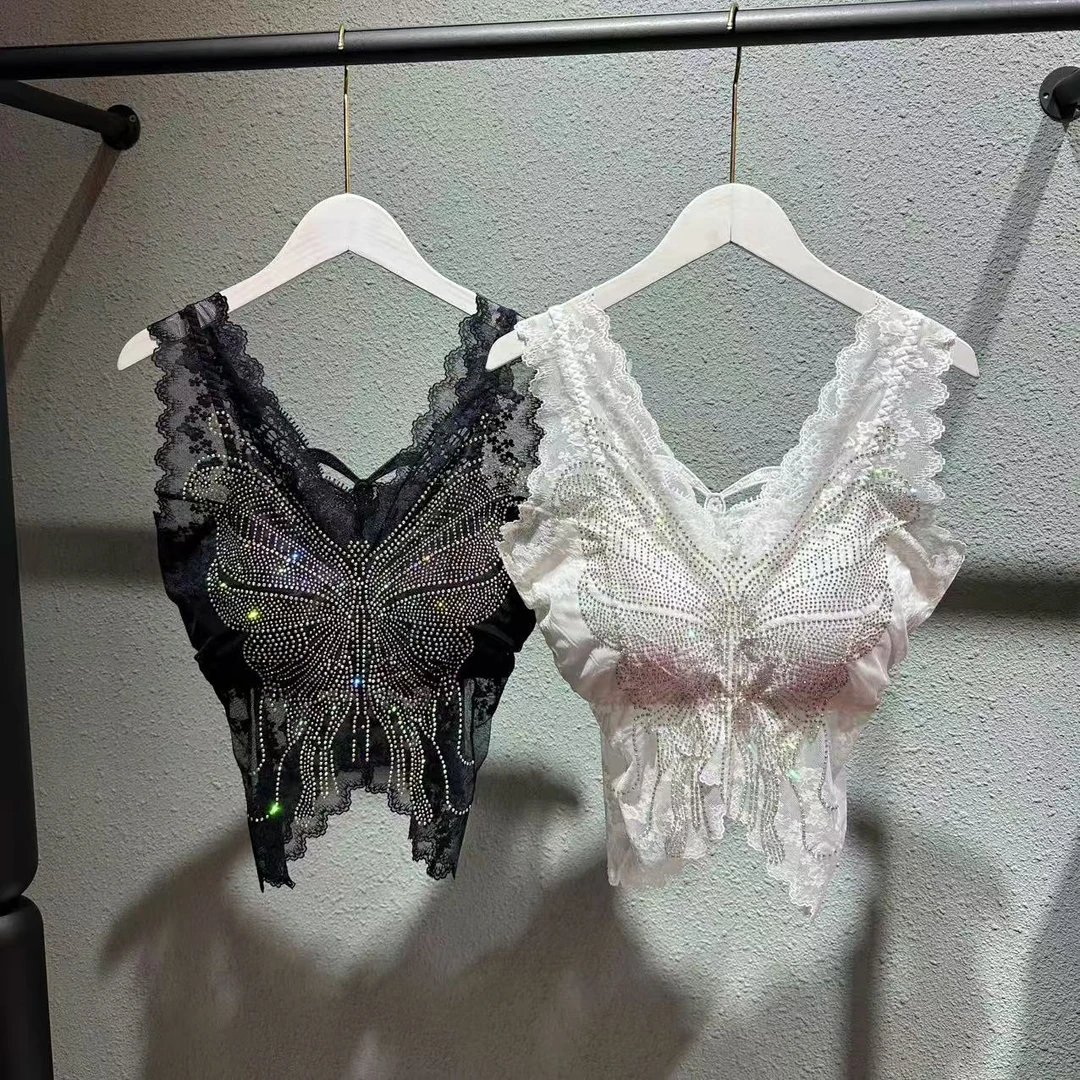 coco家蕾丝时尚百搭美背女士性感夏季吊带背心镶钻重工潮流282