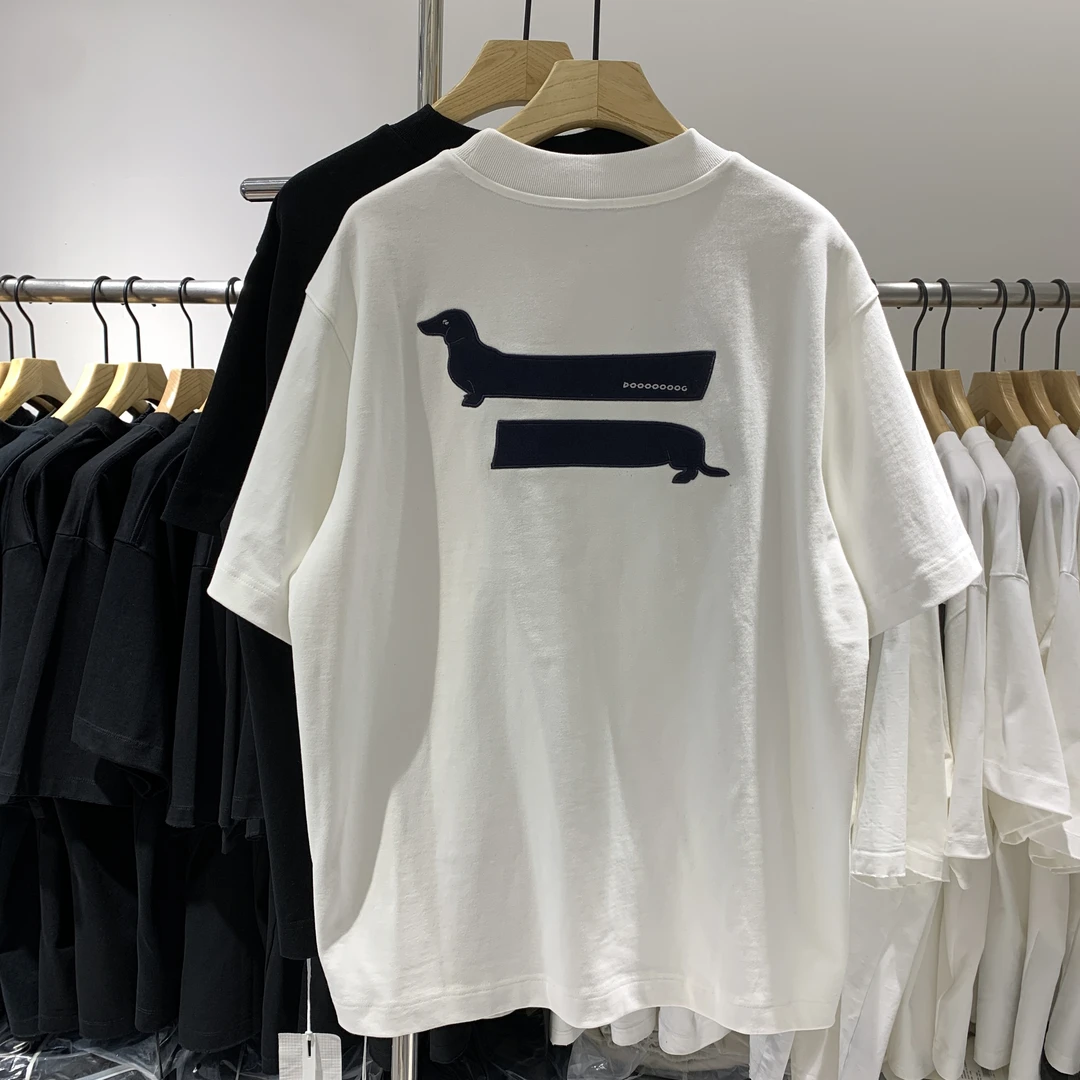 男重磅纯棉T恤美式潮牌纯色宽松阔版磨破百搭体闲圆领短袖百搭潮