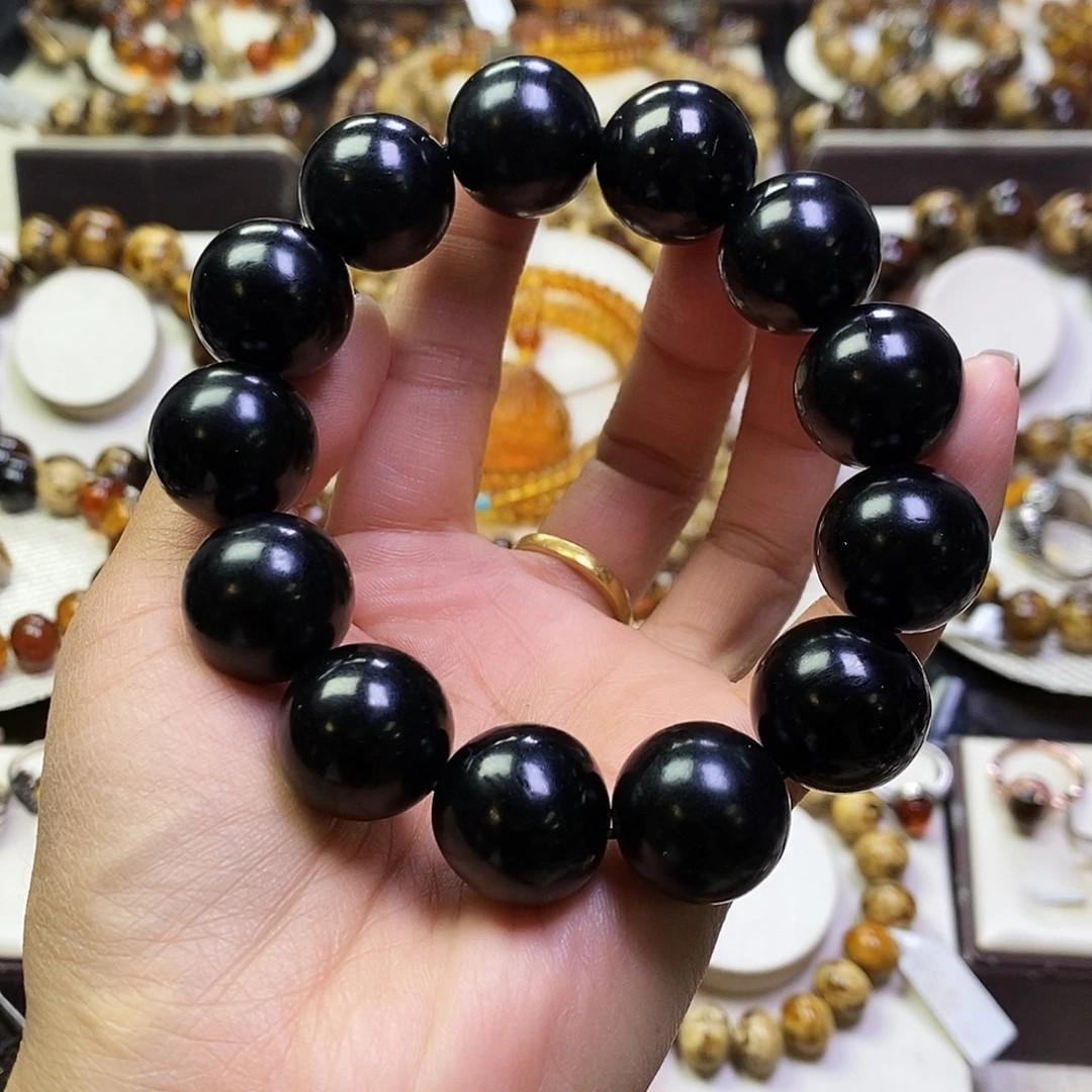 琥珀未镶嵌裸石福利煤精16-18mm