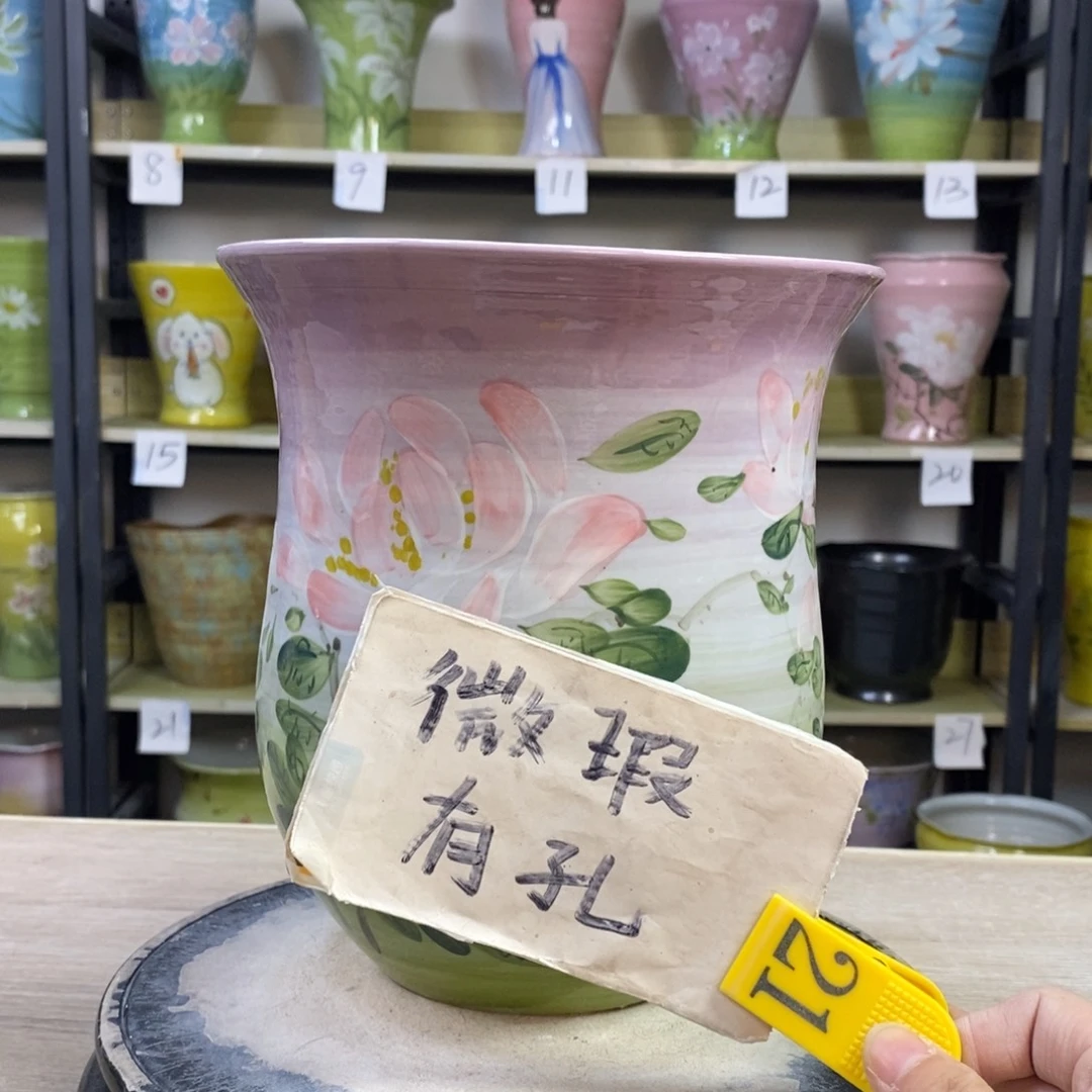 景德镇手工手绘陶瓷花盆