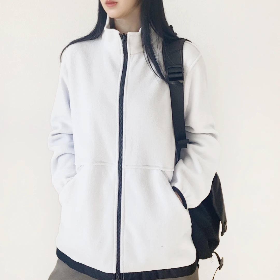 复合柔性400g加绒摇粒绒外套家居服春秋防风保暖立领运动户外休闲