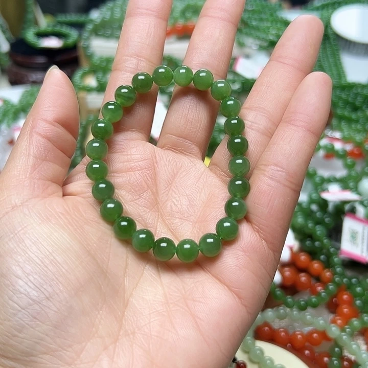 和田玉（碧玉）手链未镶嵌遗*