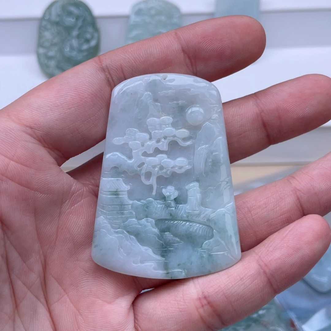颈饰未镶嵌翡翠多样性发其一 天然A货翡翠0050