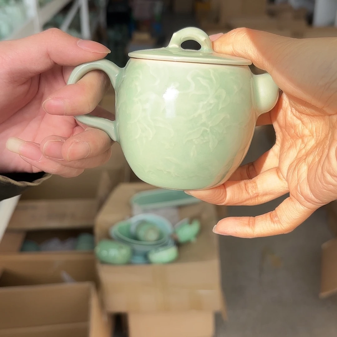 龙泉云间青瓷小米茶器