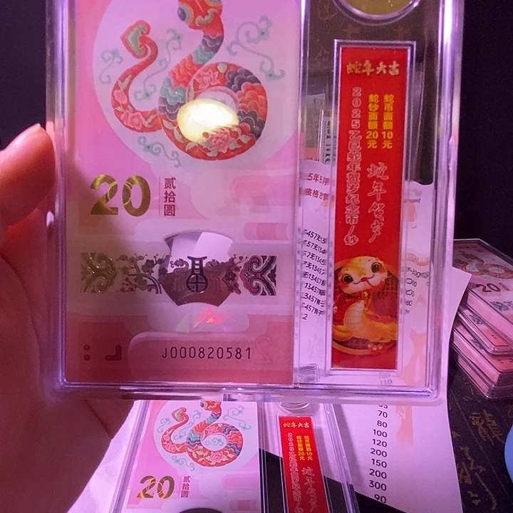 塑料蛇钞000820581一钞一币