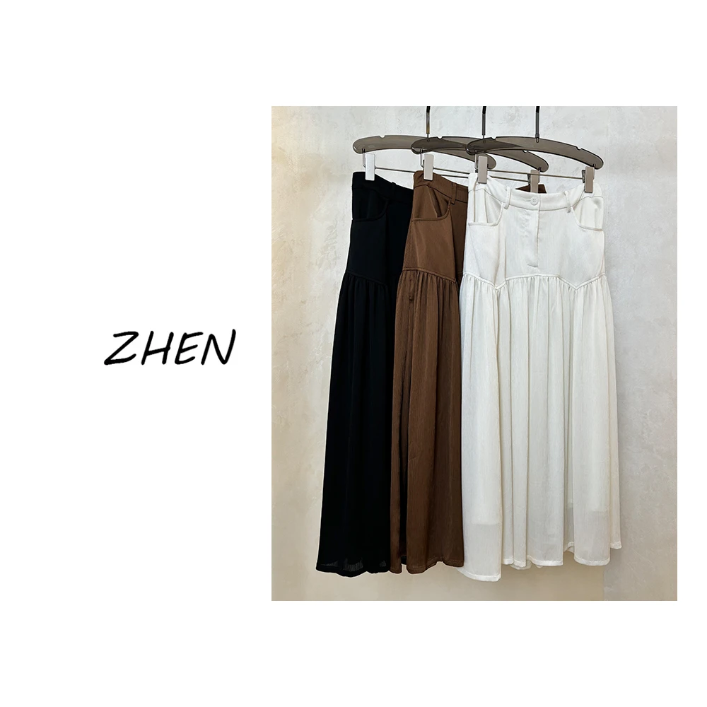 【ZHEN】95636 2025新款半裙显瘦遮肉小众设计款