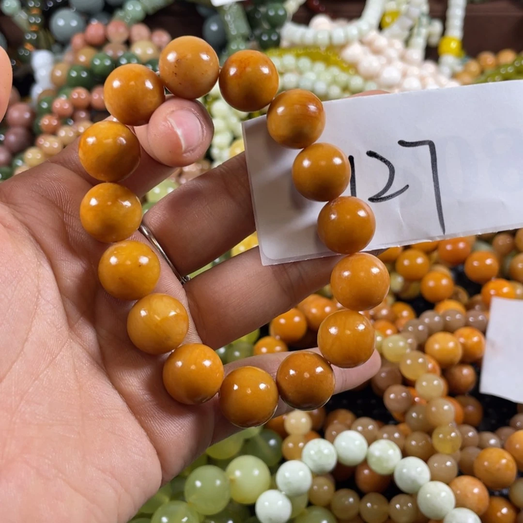 未镶嵌蛇纹石玉手链