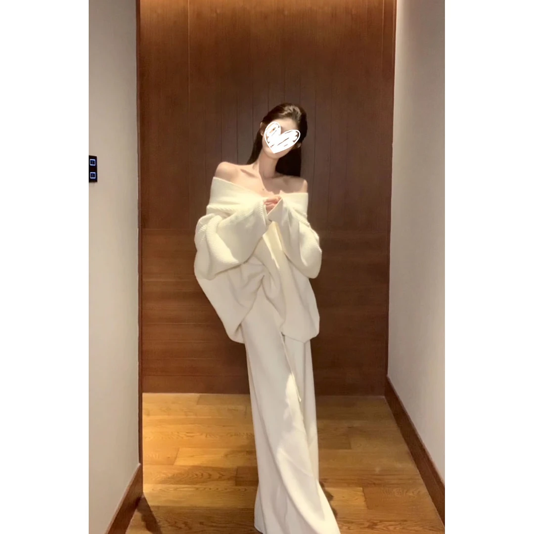 【慵懒时光】休闲软糯针织百搭设计感毛衣套装