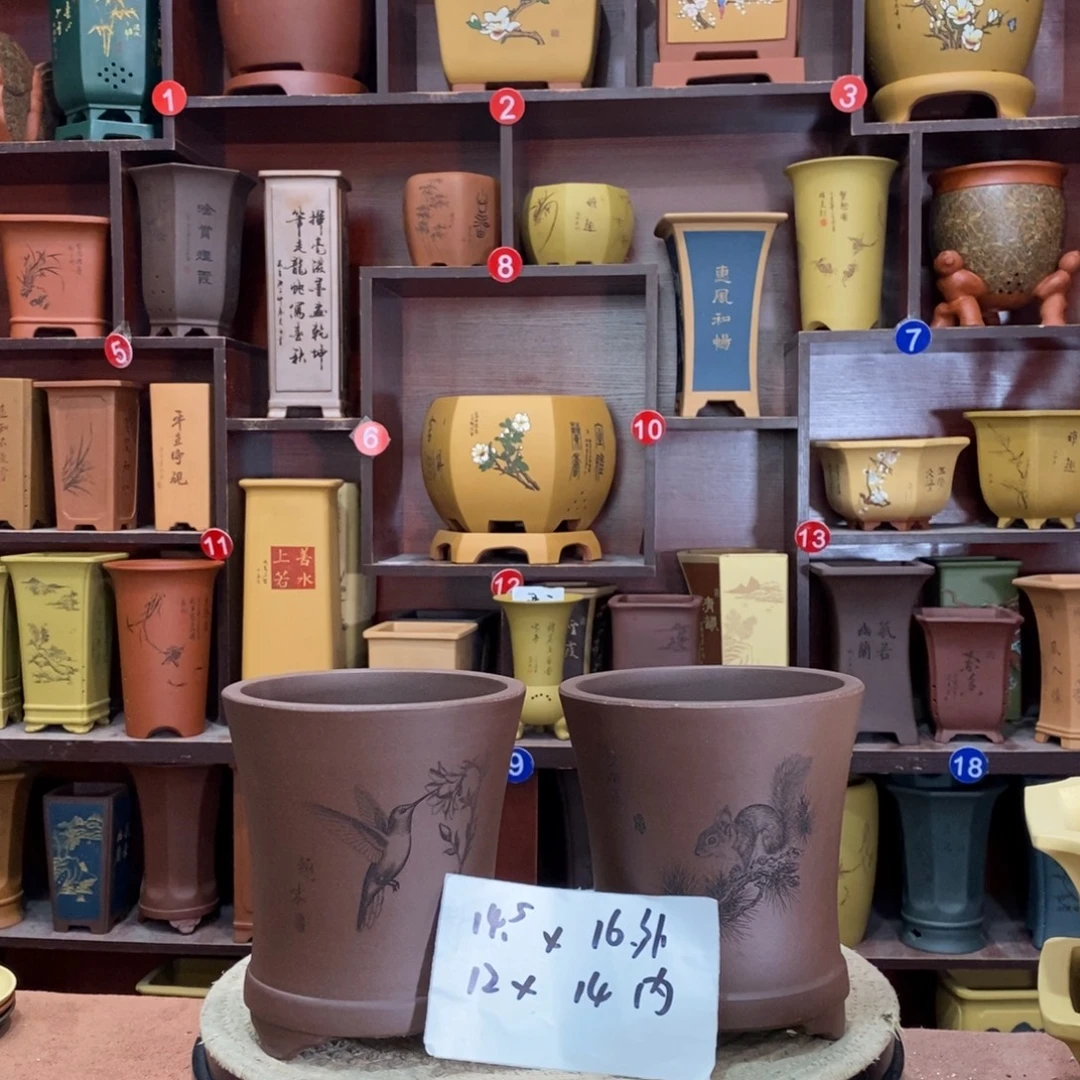 紫砂艺术紫砂花盆