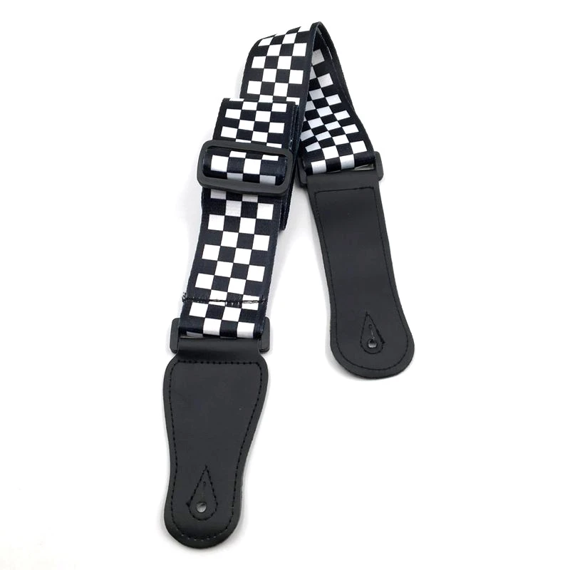 黑白格木吉他背带电吉他背带