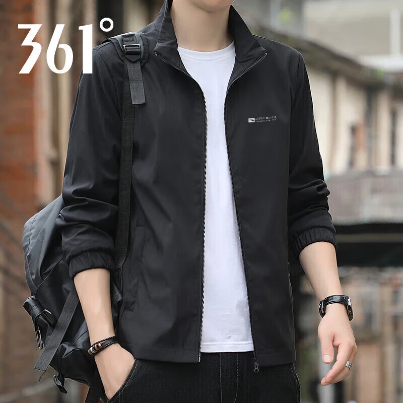 361°立领运动外套男2025年夏季季新款百搭休闲宽松夹克防风衣男