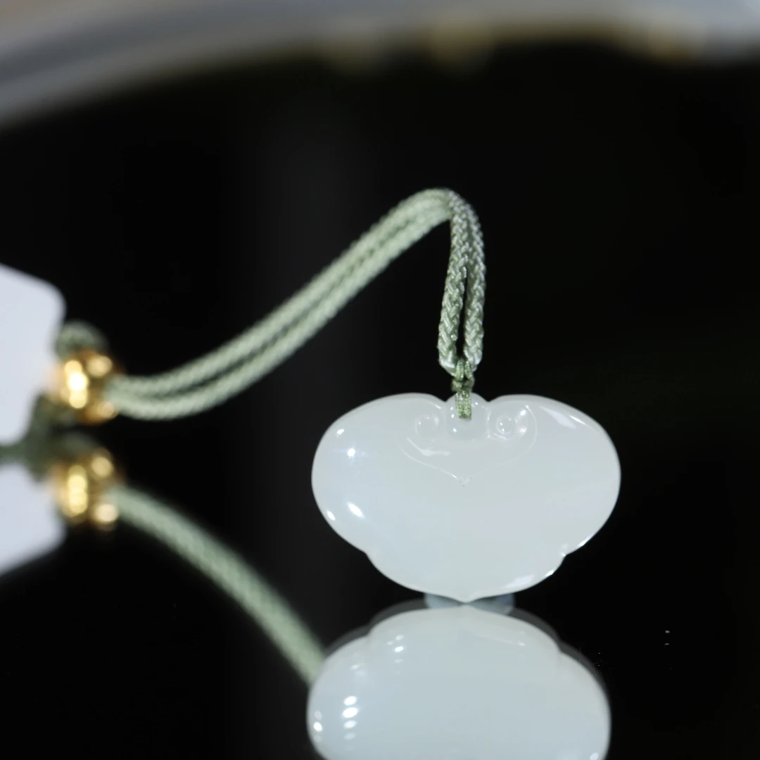 【程前专属】和田玉暖白玉宝宝锁 W10- 1360 多样性发其一