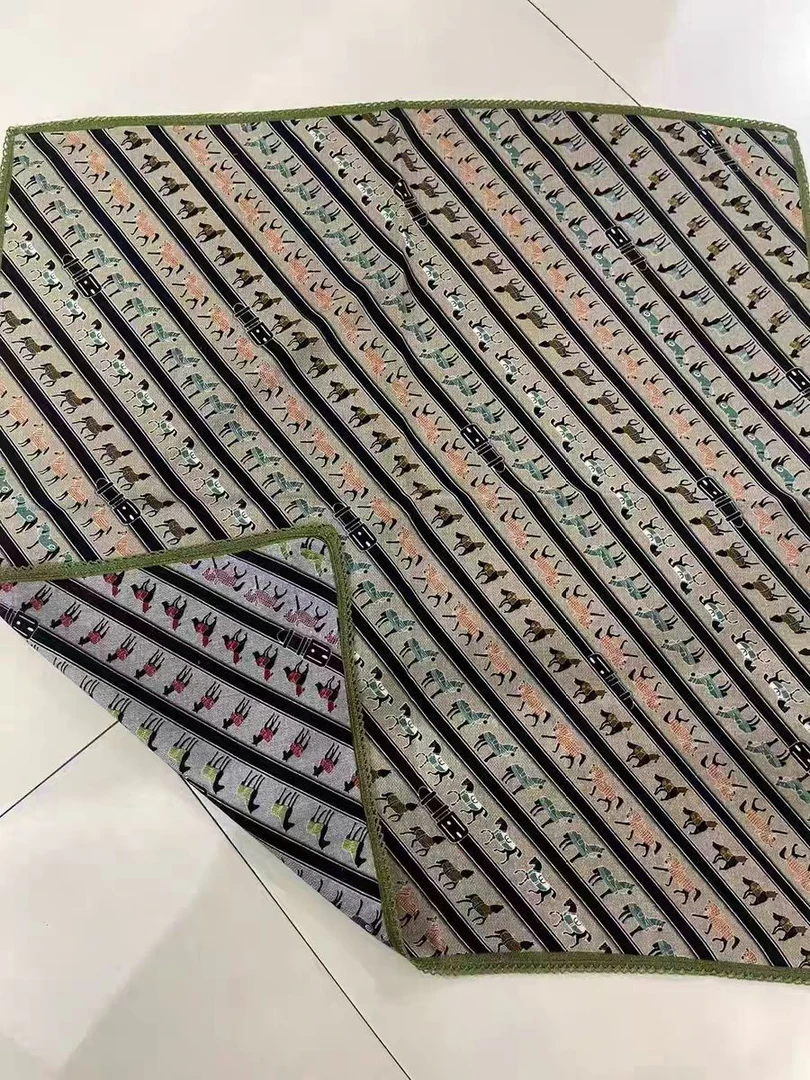 【EX075】宫丽65x65cm丝毛印花传统丝巾春夏季时尚百搭女士