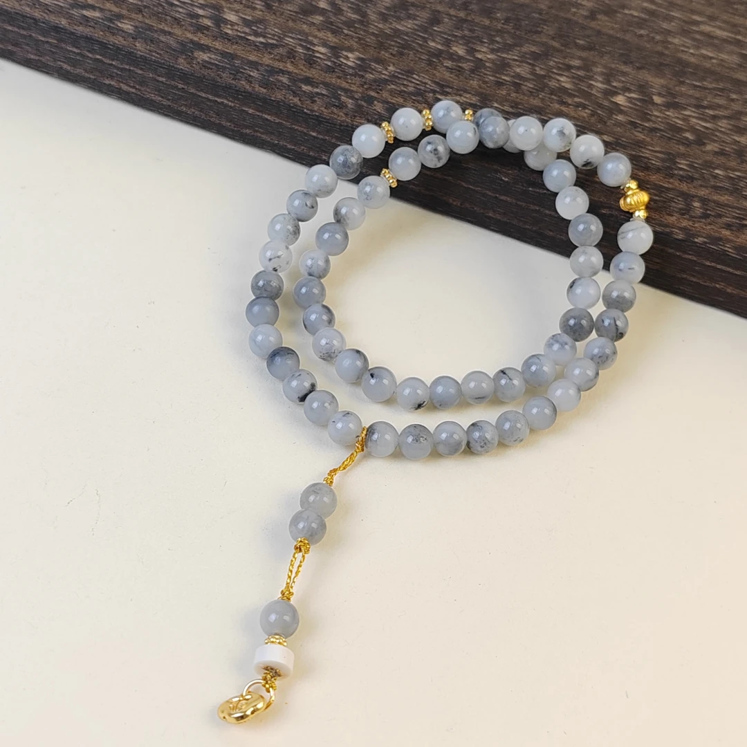 点墨青花双圈手串（多样性发其一）