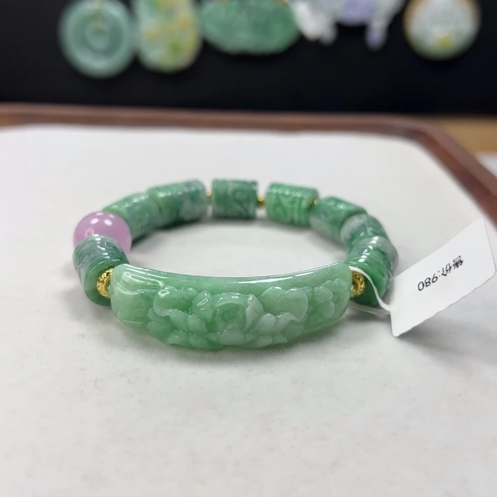 未镶嵌手链翡翠手串
