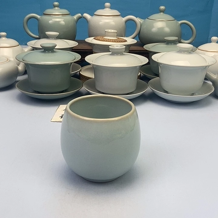 杯天青龙蛋杯原矿原釉原产地