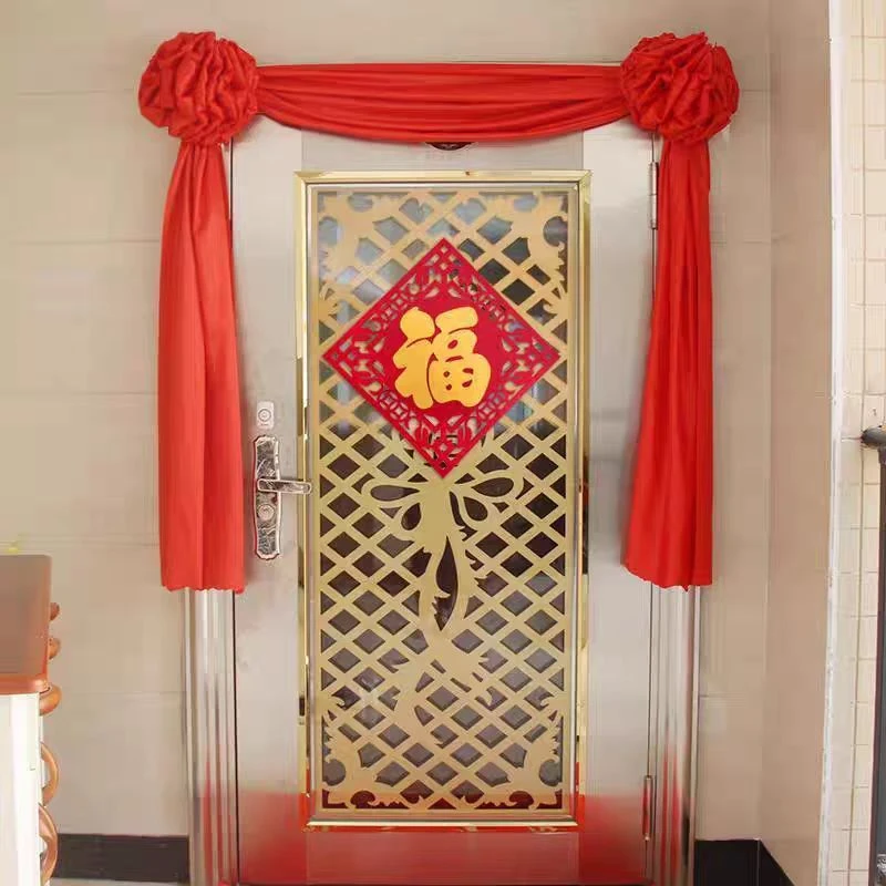 结婚乔迁大红花球小区单元大门入户门新居挂红喜庆红绣球大红花球