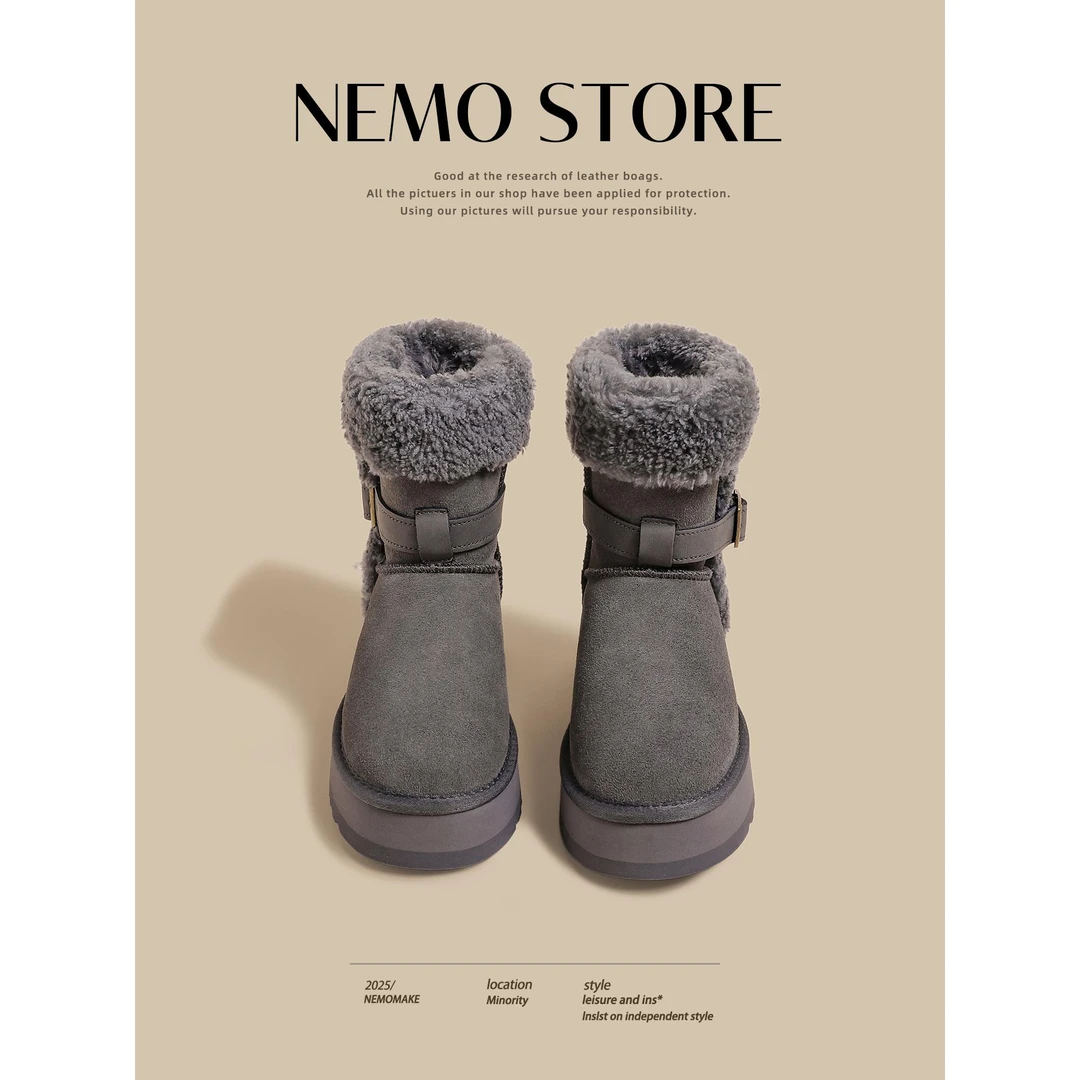 【官网C&K专柜正品】秋冬宝藏单品！厚底雪地靴女2025冬季新款防滑